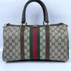 オールドグッチ ボストンバッグ シェリーライン GG インターロッキング金具