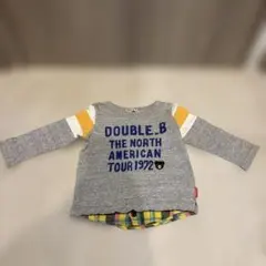 同梱300円！DOUBLE.B MIKI HOUSE 長袖Tシャツ 80cm
