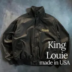 King Louie USA製 企業ロゴ 刺繍 ブルゾン 短丈 古着ヴィンテージ
