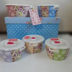 陶器保存容器セット 5個 ギフトボックス付き