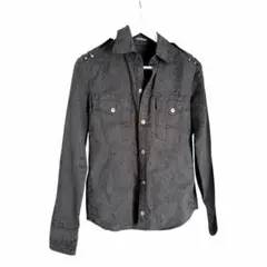 Ombre check zip shirt M PABLO VINCI - メルカリ