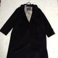 極美品 バーバリー プレステージコレクション ステンカラー カシミア100 黒