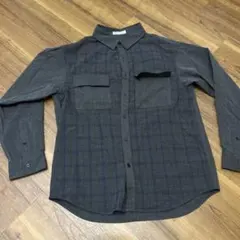 THE SHOP TK チェック柄シャツ Mサイズ グレー