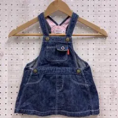 MIKIHOUSE ベビー 女の子古着 デニムジャンパースカート サロペット
