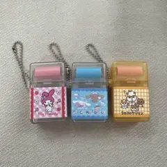 サンリオ　ガチャガチャ　ローラー消しゴム　3点セット