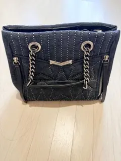 ⁠【美品】ジミーチュウ デニム スタッズ 2WAY ショルダーバッグ 斜めがけ⁠