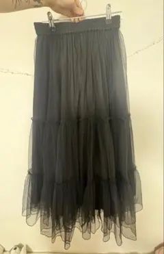 ブラック チュール フレアスカート　freaks store