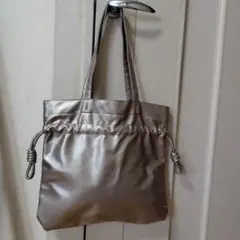 巾着トートバッグ　ブロンズ
