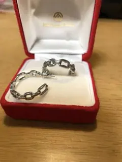 シルバー　フープファッションピアス