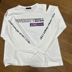 LOVETOXIC ホワイト 長袖カットソー ロンT 150cm