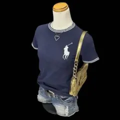 90s ラルフローレン リンガーT ビッグポニー y2k 平成女児 平成ギャル