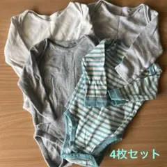 next baby ユニクロ 長袖ロンパース肌着 4枚セット 70 6-9m