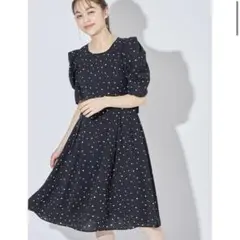 最終値下げ❗️パワーショルダーハートドットワンピース トッコクローゼット