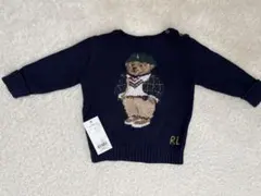 【美品】ポロベア　ネイビーニット　18M(85サイズ)