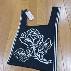 D.KELLY ローズ柄 ニットバッグ