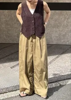 CIAOPANICTYPY スタイルアップ柔らかワイドイージーパンツ