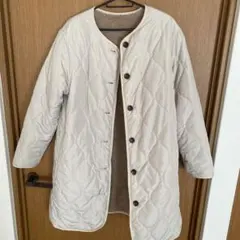 美品 スクロール 防風裏ボアコート サンドベージュ M