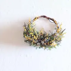 【魔女の棲む森～uraraca 花便り～】ドライフラワー ハーフリース 春