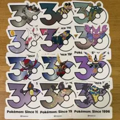 ポケモン韓国限定30周年記念ステッカー 12枚まとめ売り フライゴン