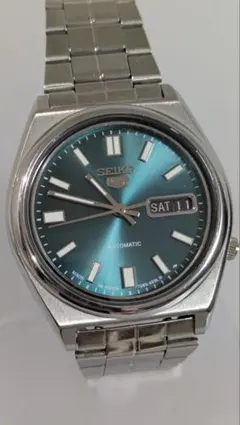 SEIKO 5 自動巻き 7009-3111 グリーン文字盤 サンバースト