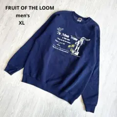 【フルーツオブザルーム】90s スウェット 奇跡の人 1997年製 紺 XL相当