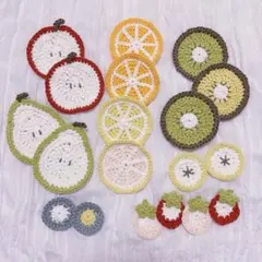 크로셰 핸드메이드 하프 생일 하프 컷 과일 문 에이지 사진