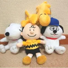 미사용 品☆SNOOPY スヌーピー ボールチェーン付きマスコット ４個 묶음 판매