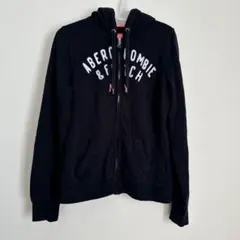 Abercrombie & Fitch 黒 ジップアップパーカー L