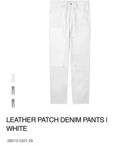 LEATHER PATCH DENIM PANTS タグ付きのサムネイル