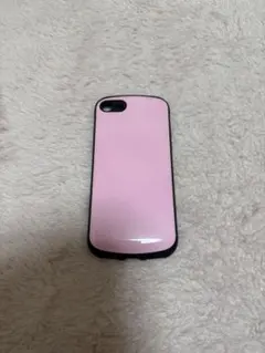 iPhone SEケース ブラックフレーム 背面ピンク