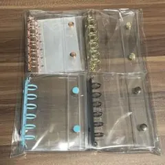 A7 シール帳　訳あり新品 4個セット　ピンクゴールド　　水色　黒　金　ゴールド