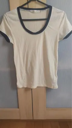MOUSSY リンガーTシャツ ペールオレンジ✖️ネイビーのサムネイル