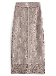 花柄レースバックスリットタイトスカート[nh49]