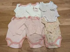 petit main70・コストコ9M　長袖ロンパース6点セット