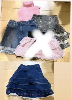 キッズ服 スカートとタートルネックセット 140cm~160cm