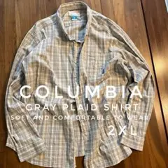 columbia コロンビアチェックシャツ　ボタンダウン　2XL