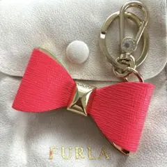 【未使用】FURLA リボン キーホルダー キーリング