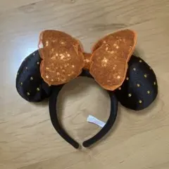 ディズニー ミッキー耳カチューシャ オレンジ