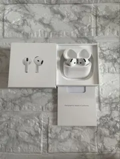 【美品】　AirPods4本体 ホワイト 充電ケース付　ワイヤレスイヤホン