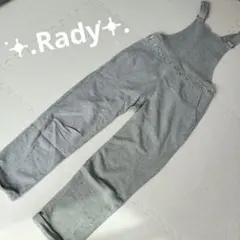 ビジュー付き サロペット グレー Mサイズのサムネイル