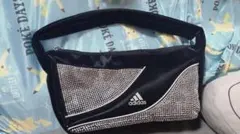 adidas ショルダーバッグ ラインストーン ミニショルダー レオパード柄 