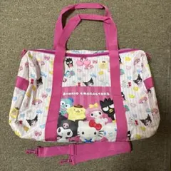 サンリオキャラクターズ★大容量ボストンバッグ ショルダー紐付き ピンク