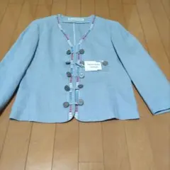 美品】 Mademoiselle NONNON シャツジャケット M 青×白 - メルカリ