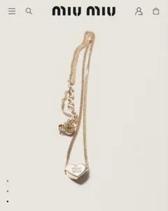 MIU MIU ハート ネックレス