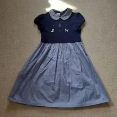 familiar 半袖ワンピース 130cm ネイビー