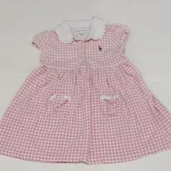 Ralph Lauren ピンク ギンガムチェック ワンピース 12M 80cm