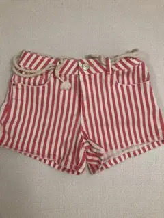 未使用品　ZARA ザラ　キッズ　ストライプコットンショートパンツ　9歳