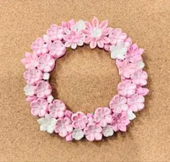 ゆ*き様 つまみ細工　華リースP712