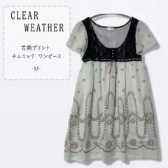 CLEAR WEATHER 花柄プリント チュニック ワンピース　Mのサムネイル