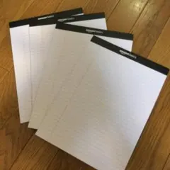 Amazonベーシック ワイド罫リーガルパッド 30×22cm ホワイト 4冊のサムネイル